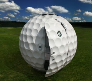 Greentoi: Die exklusivste Outdoor-Toilette im Golfball Design