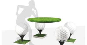 Designklassiker von morgen: Golfball als Hocker von Gufram