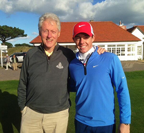 Golf-Power-Flight: Rory McIlroy mit Bill Clinton