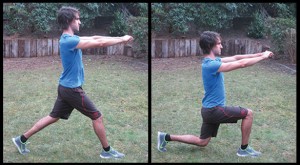 Golf-Fitness im Winter: Übung Ausfallschritte