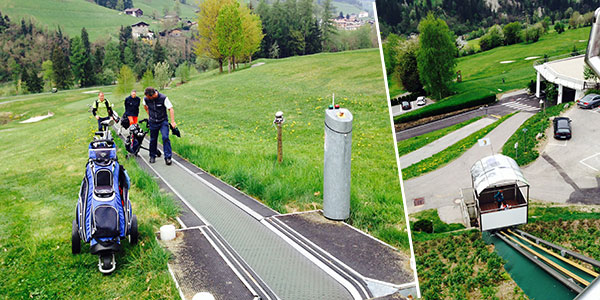 Kleien Rolltreppe auf dem Golfplatz