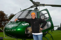 Michael Roll am Hubschrauber