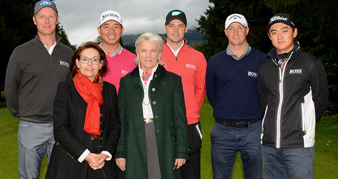 kitzbühel golf: profigolfer Mikko Ilonen, Wu Ashun, Martin Kaymer, Alex Noren und Jin Jeong schlagen in tirol ab