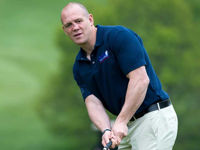 Teet beim Abu Dhabi Invitational für die gute Sache auf: Mike Tindall aus London. Fotocredit: Profsports