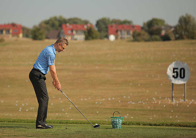 Oliver Heuler auf der Driving Range