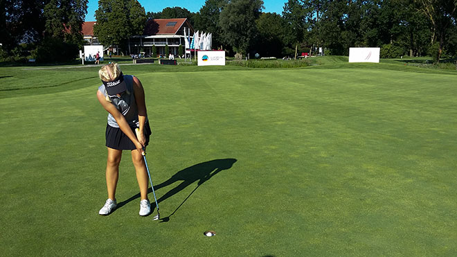 Erst seit kurzem im Golfsport aktiv, Lena Marie Hemmers spielt im GC München Eichenried