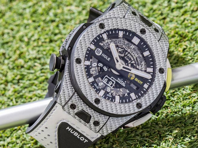 Mit dieser Hublot Uhr für Golfer muss man natürlich Runden unter 100 schaffen!