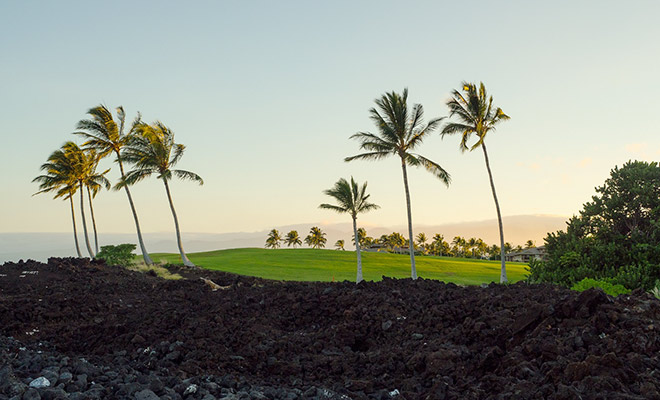 Golfspielen auf Hawaii