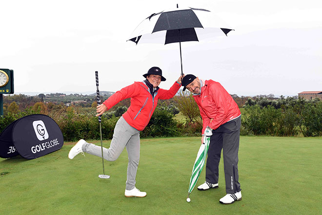 Rosi Mittermaier mit Mann Christian Neureuther sind Stammgäste beim Eagles Präsidenten Golf Cup. Fotocredit: Agentur Schneider-Press/W.Breiteneicher