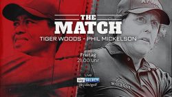 Golf Match Tiger Woods gegen Phil Mickelson: Drohnenübertragungen, Live-Kommentare !!!