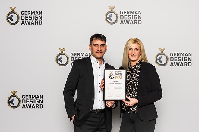 Der German Design Award zählt zu den weltweit anerkanntesten Design-Wettbewerben. Kira und Jörg Jung holten sich die begehrte Auszeichnung für den Ghost manuell 2020.