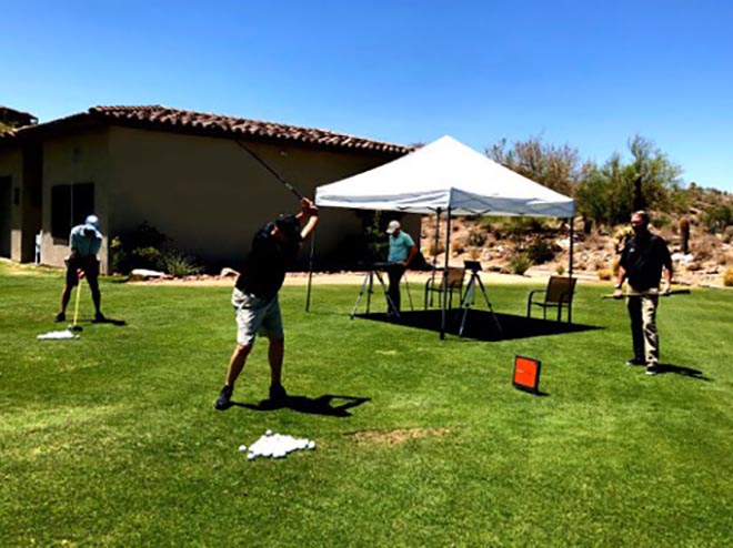 Golfen mit Festzelten