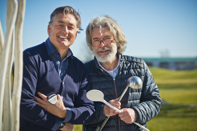Der neue Diamond Golf Country Chef: Countryclub-Manager Stephan Vogl mit Gastro-Chef Norbert Pavelec. Fotocredit: Alex Kramel
