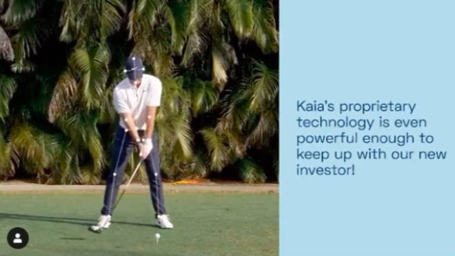 Rory McIlroy's Golfschwung wurde gleich für technische Parameter genommen! Fotocredit/Screenhsot KAIA Health Instagram