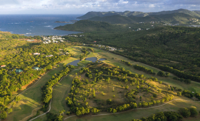 Blick auf den St. Lucia Golf & Country Club. Fotocredit: Sandals Resorts