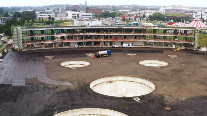 So weit ist die TopGolf Deutschland Anlage in Oberhausen, Stand September 2021