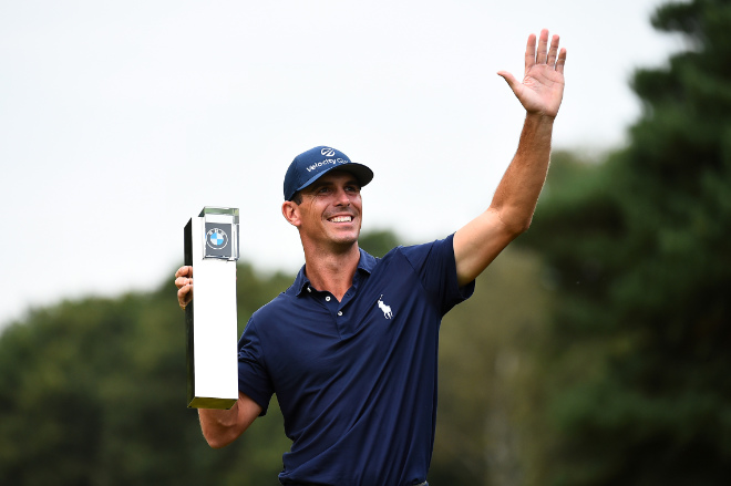 Billy Horschel gewinnt BMW PGA Championship im Wentworth Golf Club, September, 2021 in Virginia Water, England. Fotocredit: Tom Dulat/Getty Images for BMW