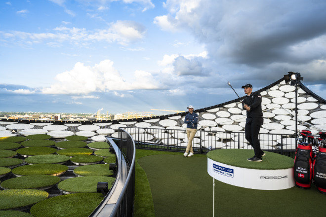 Ob ein Chipping Contest auf dem Dach der Elbphilharmonie Nachhaltigkeit im Profigolf zeigt sei dahin gestellt