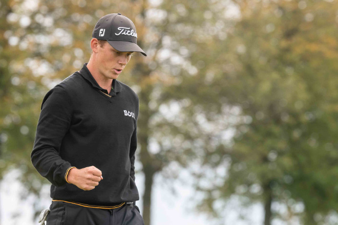 Der Neuseeländer Daniel Hillier gewann letztes Jahr auf dem Fruit Garden Golfcourse. Fotocredit: Golf Saint Apollonaire