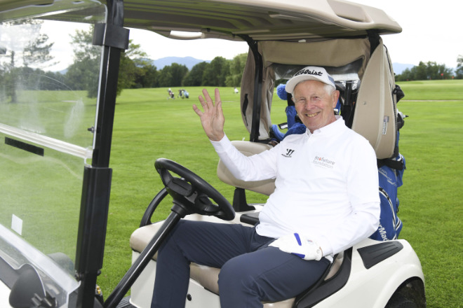 Hans-Dieter Cleven kam für die Golf4Good Trophy in den Golfclub Beuerberg. Foto: BrauerPhotos / J.Reetz