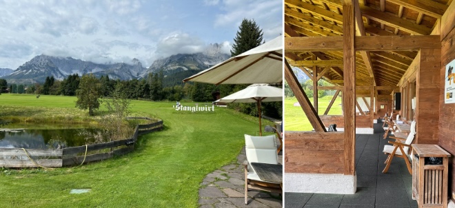 Exklusive Übungsanlage für Golfer - vis-a-vis vom Hotel