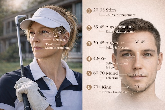 Nach der Facereading-Lehre verraten die Augen die Konzentration, der Mund die Haltung zur Niederlage - das Gesicht ist oft ehrlicher als der Score.