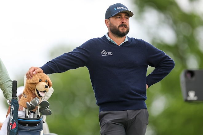 Stephan Jäger im Fokus: Nach zwei Runden bleibt der Münchner bei der PGA Championship in Aronimink ganz vorne dran. Photo by Maddie Meyer/PGA of America